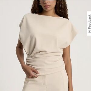 Express Crepe Banded Bottom Top